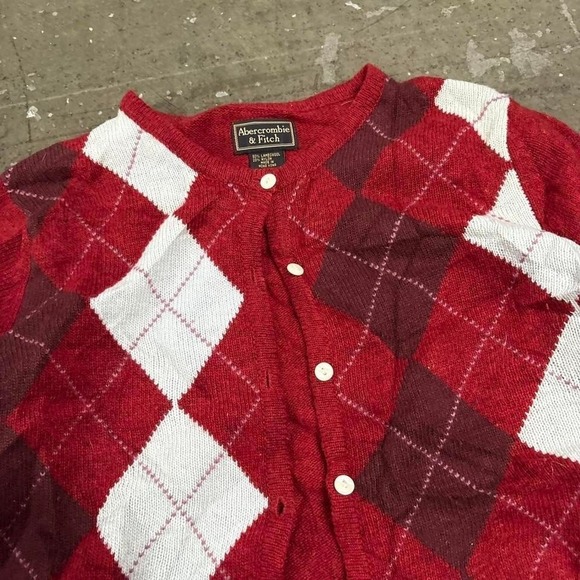 Abercrombie & Fitch Cardigan Women's Size M Y2K Vintage Cute Preppy - Picture 3 of 4